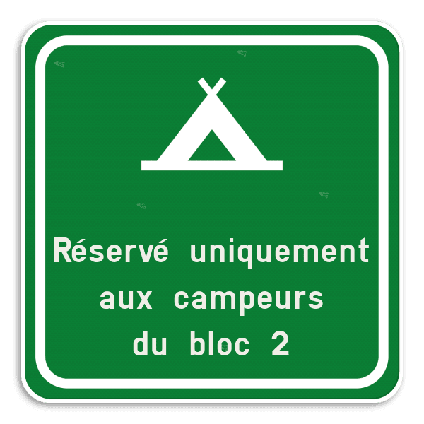 Panneau touristique - Pictogramme + texte