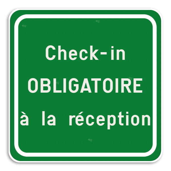 Panneau touristique - Texte