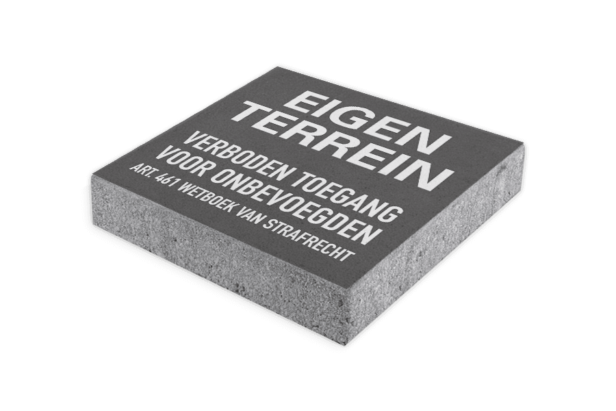 Stoeptegel eigen terrein - 300x300mm met facetrand