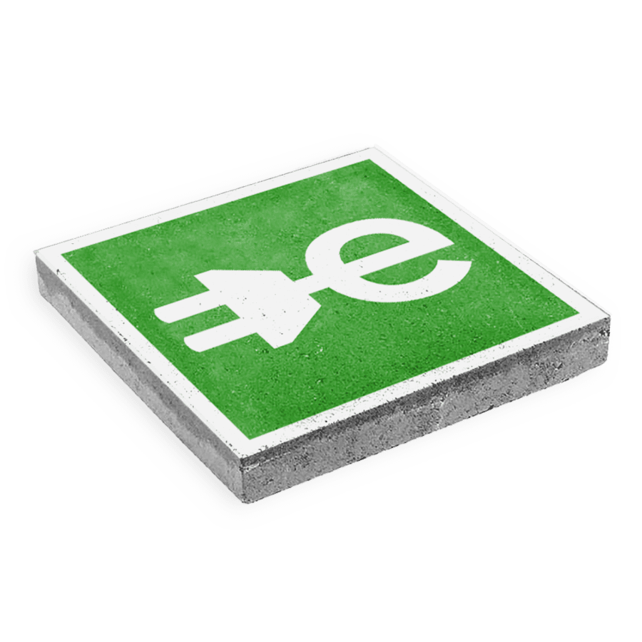 Dalle de sol avec pictogramme de recharge électrique – 300 x 300 mm