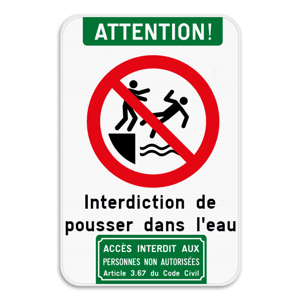 Panneau touristique - Pictogramme supérieur + pictogramme + texte + pictogramme inférieur