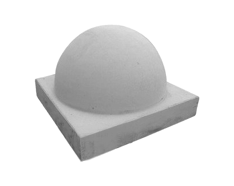 Parkeerbol beton Ø34cm grijs met onderplaat - 80kg