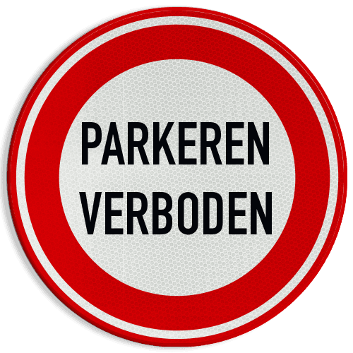 Verkeersbord parkeren verboden - reflecterend
