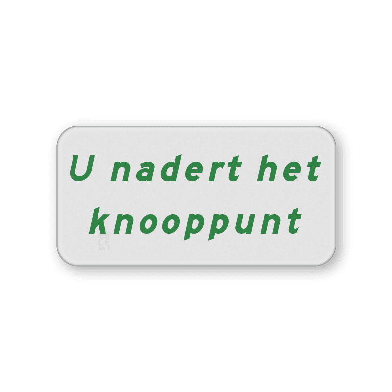 Onderbord voor fietsroute met tekst - 300x150mm