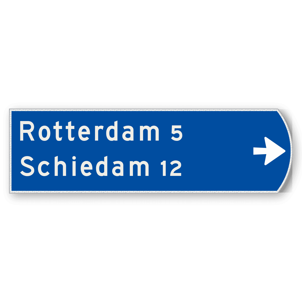 Handwegwijzer klein rechtswijzend 990x295mm