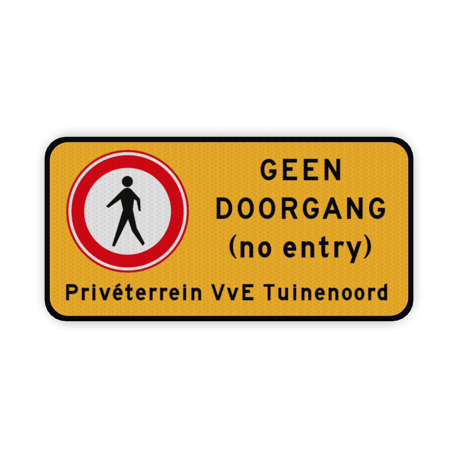 Verkeersbord geen doorgang (no entry) - reflecterend