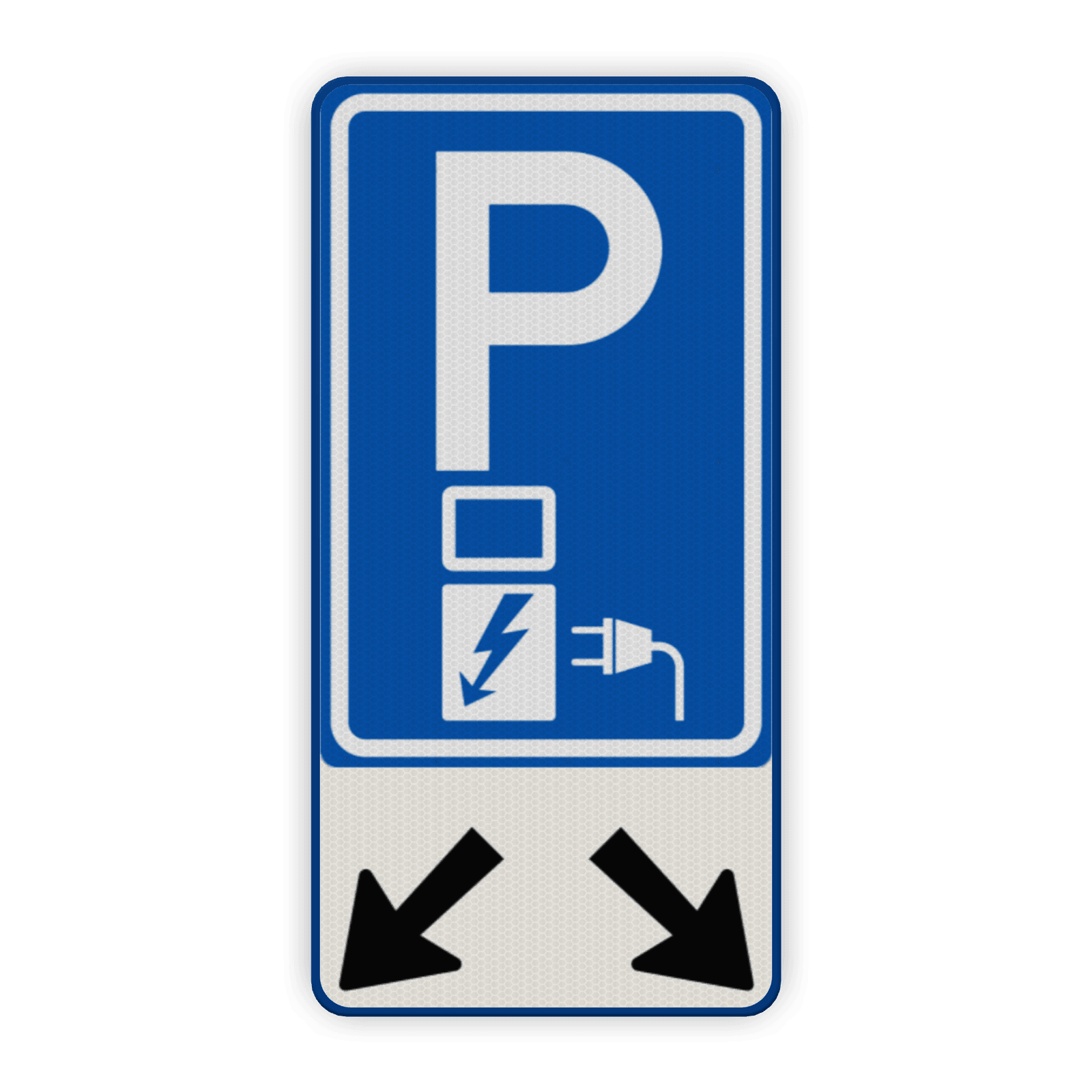 Verkeersbord RVV E08o - oplaadpunt + pijlen - BE04b