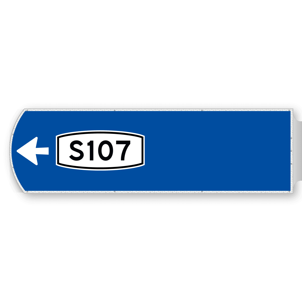 Handwegwijzer groot linkswijzend met Stadsroutenummering 1623x481mm