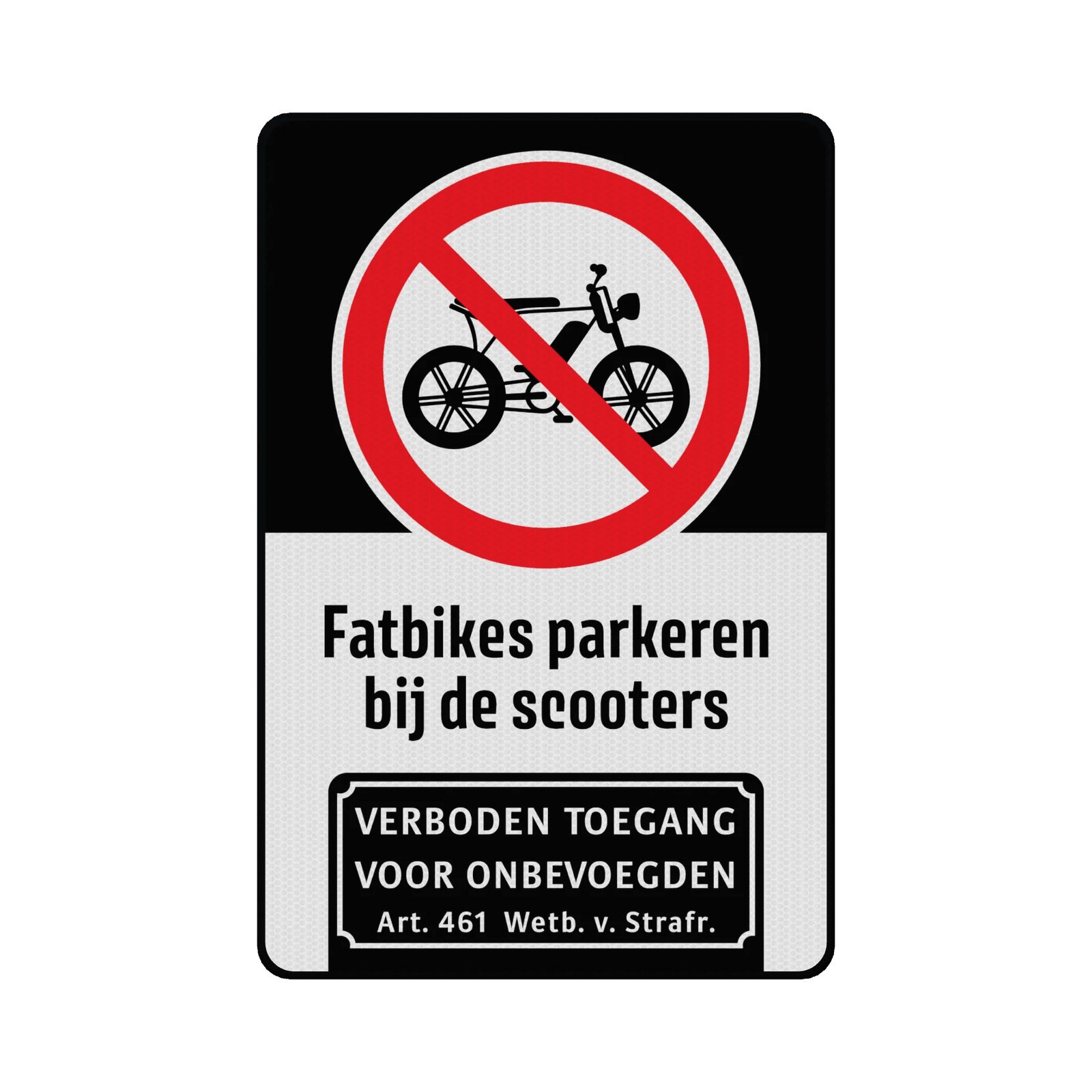 Informatiebord - Fatbikes parkeren