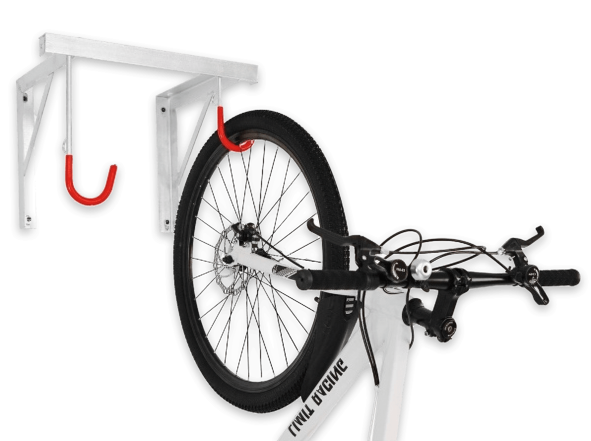 Range vélos support mural en acier galvanisé : 3 places