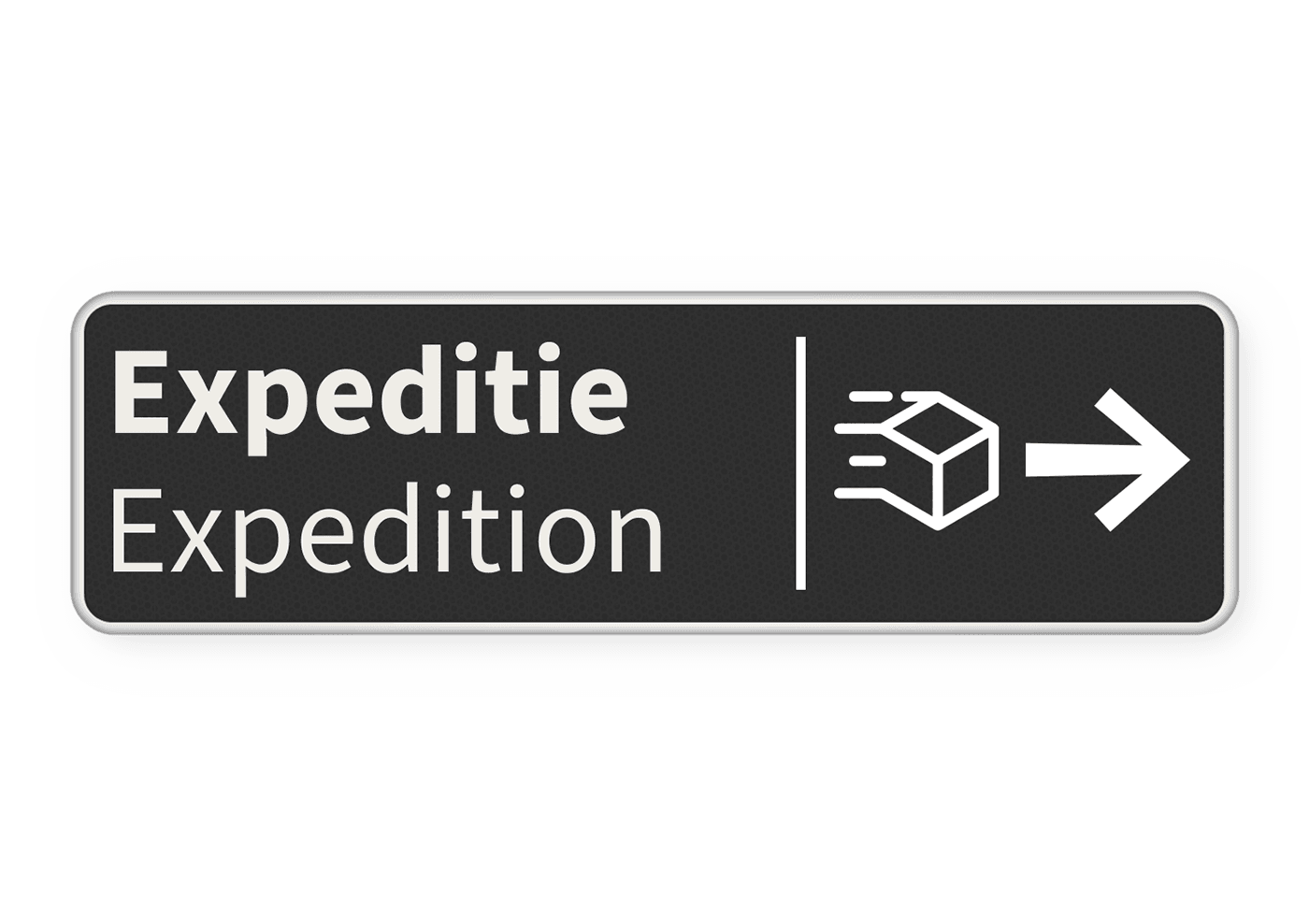 Verkeersbord route expeditie met pijl + icoon - blauw - reflecterend