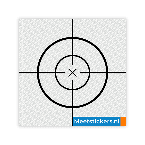 [NIEUW ONTWERP] Meetsticker klasse 3 T-7500-B reflecterend wit