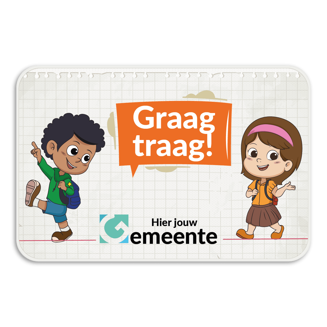 Informatiebord - Graag traag met logo