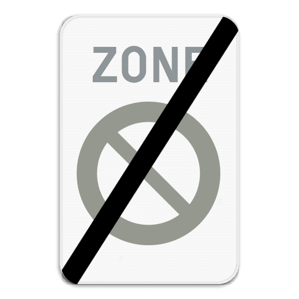 Zonebord SB250 ZE1/ - Einde parkeerverbodszone