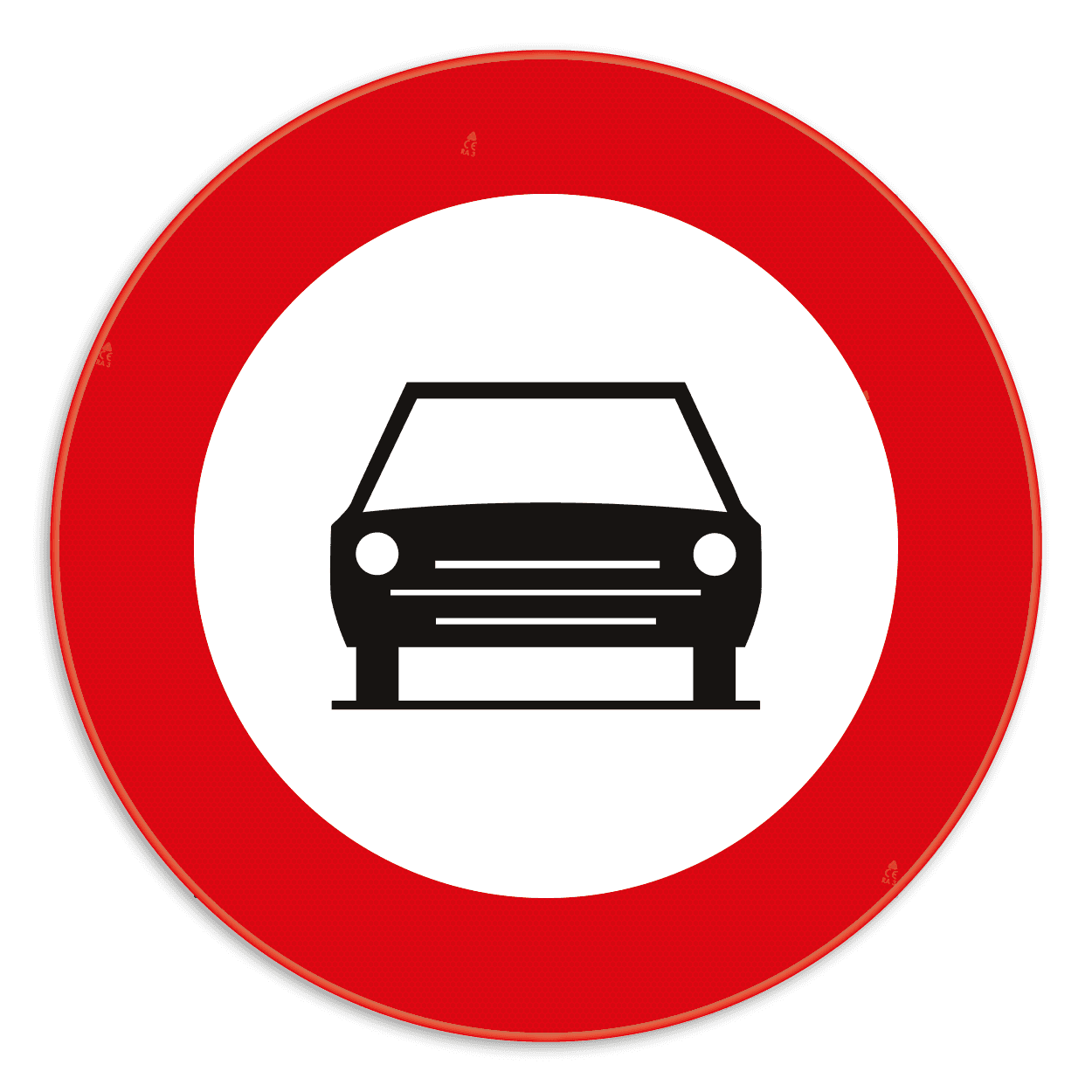 Verkeersbord SB250 C5 - Verboden toegang voor motorvoertuigen