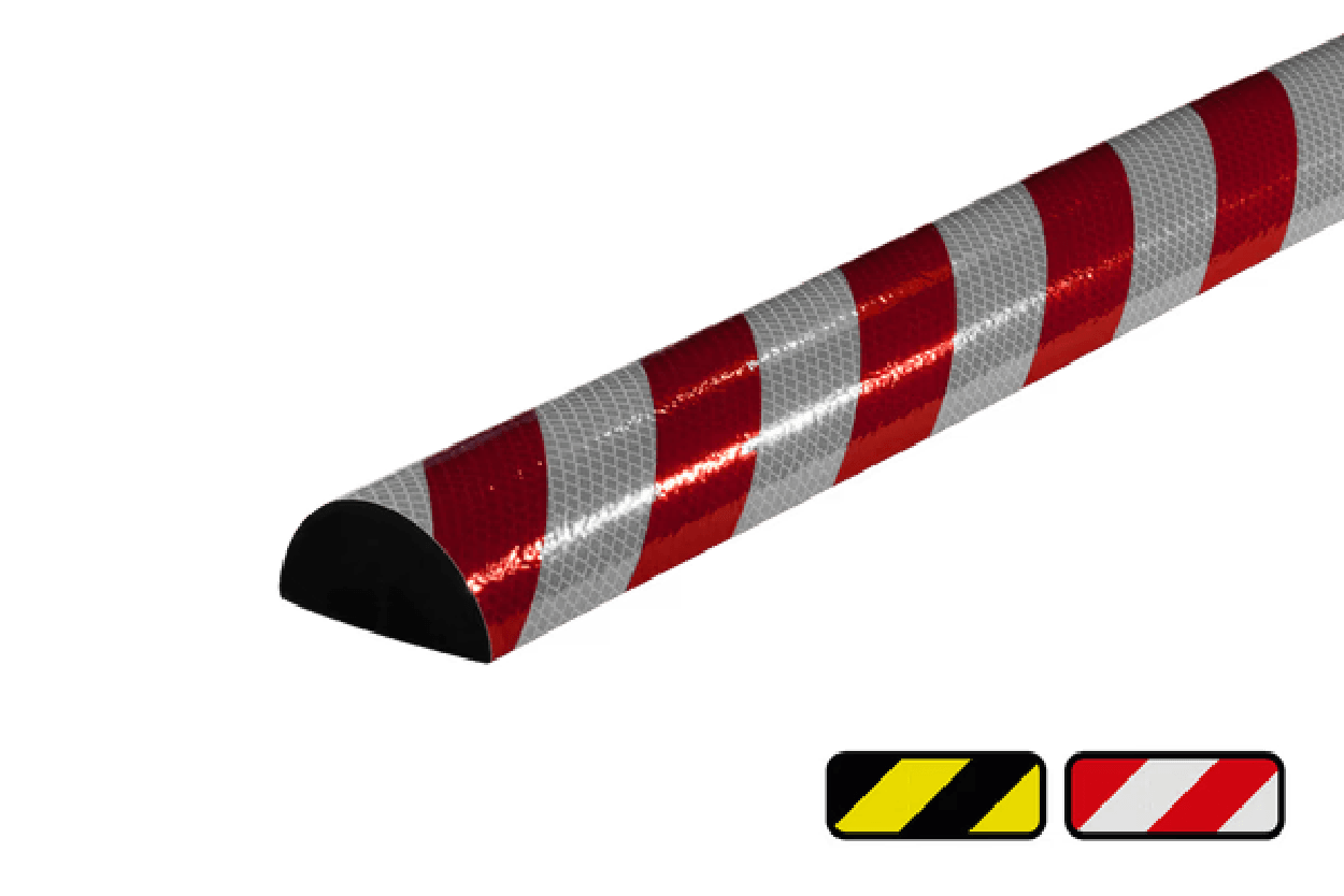Plastique de protection contre les chocs - Ø70mm type C+ - autocollant/réfléchissant