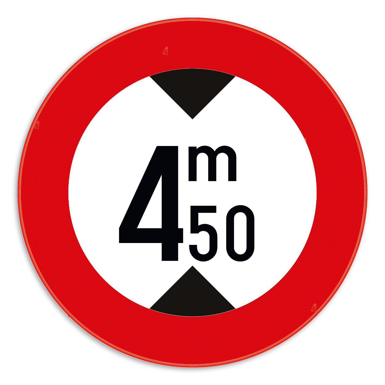 Verkeersbord SB250 C29 - Verboden voor voertuigen hoger dan het aangeduide