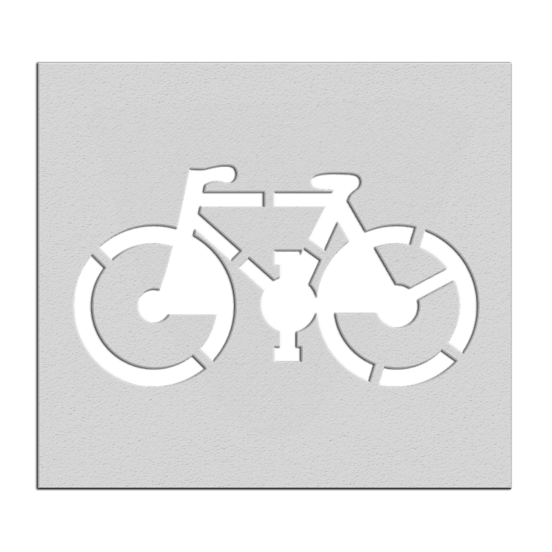 Wegmarkering spuitmal PVC (5mm) - Sjabloon fiets
