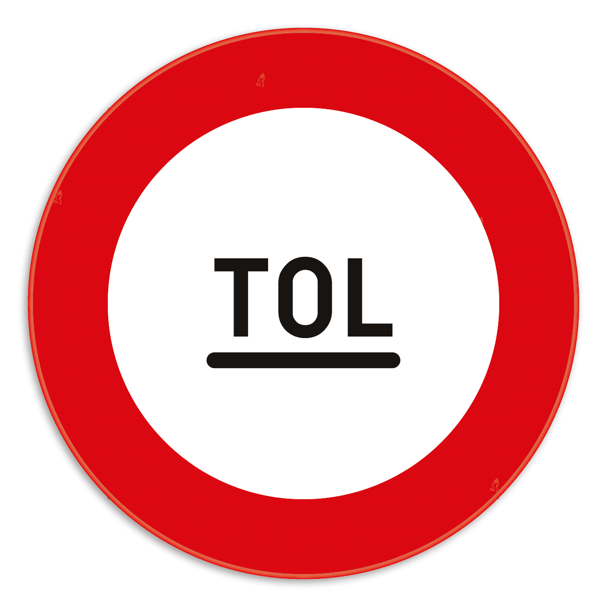 Verkeersbord SB250 C47 - Tolpost. Verbod voorbij te rijden zonder te stoppen
