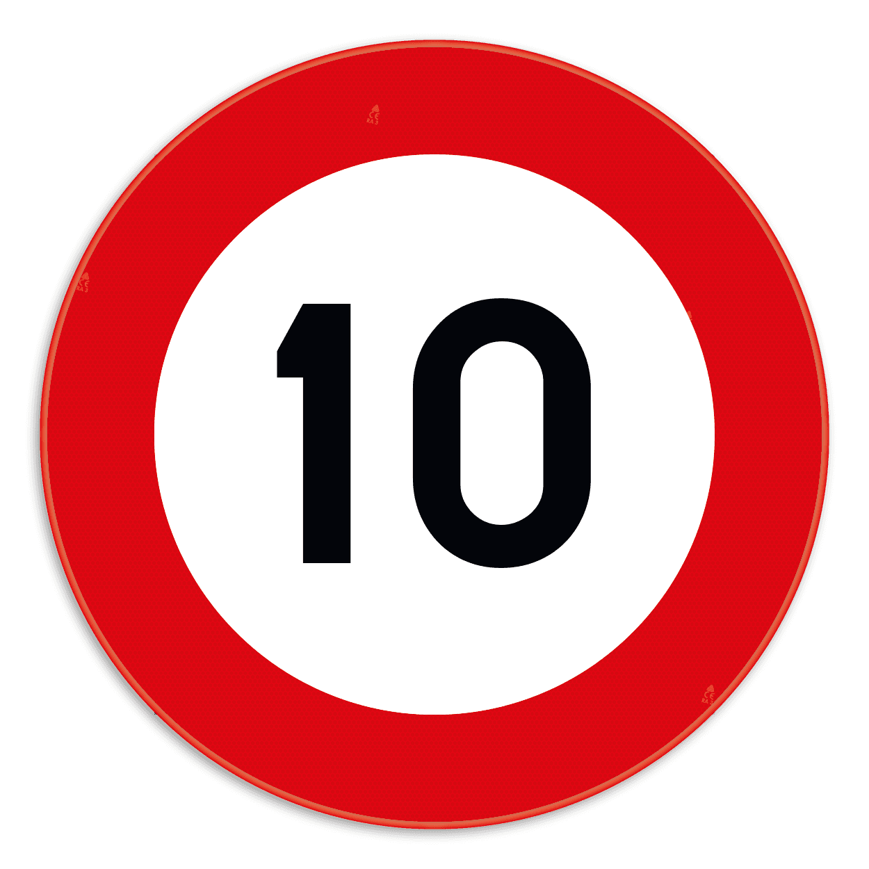 Verkeersbord SB250 C43 - Maximum snelheid 10 km/h