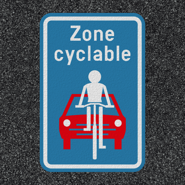 Marquage thermoplastique - Zone cyclable