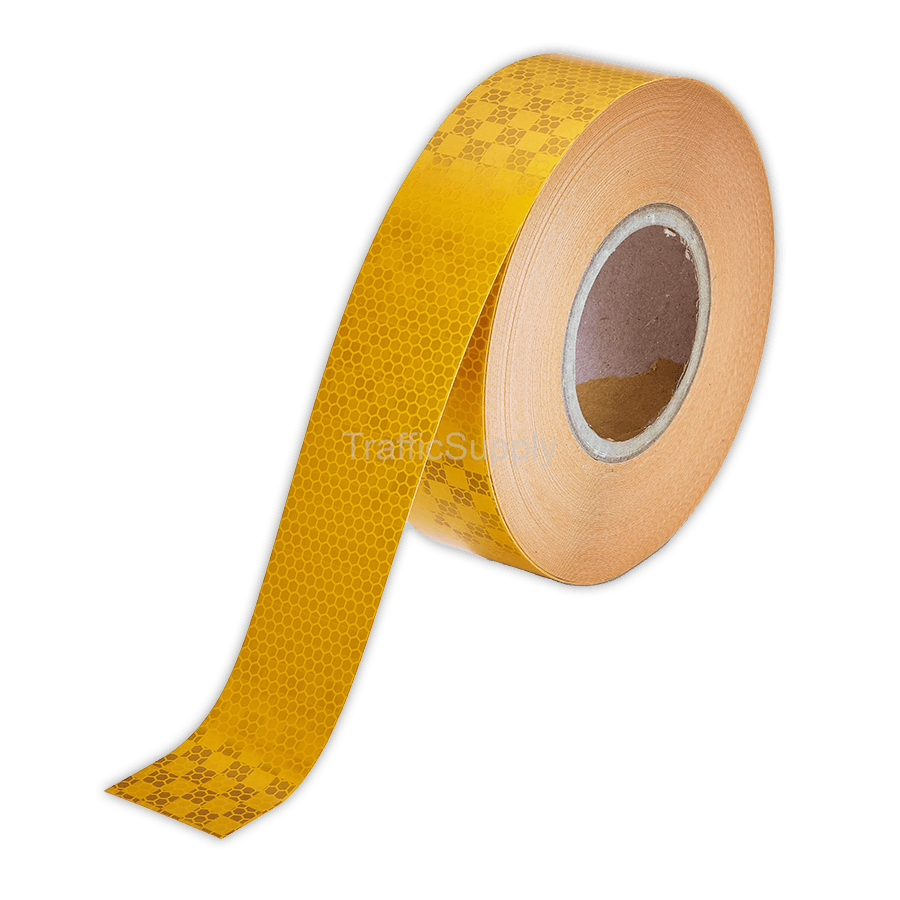 Reflecterende tape geel - rol 45 meter (50mm)