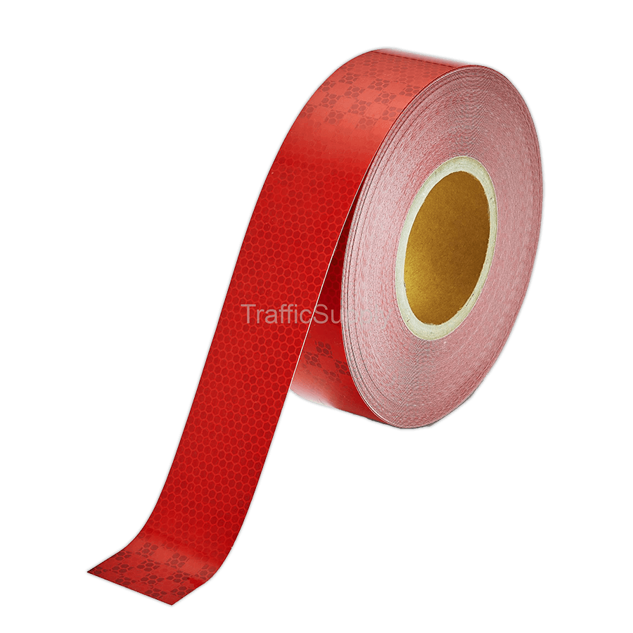Reflecterende tape rood - rol 45 meter (50mm)