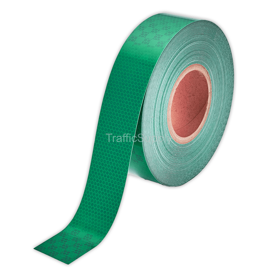 Reflecterende tape groen - rol 45 meter (50mm)