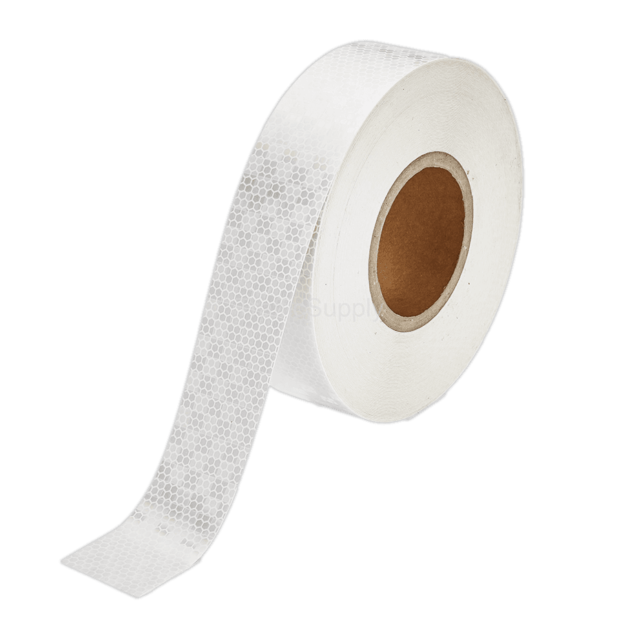Reflecterende tape wit - rol 45 meter (50mm)
