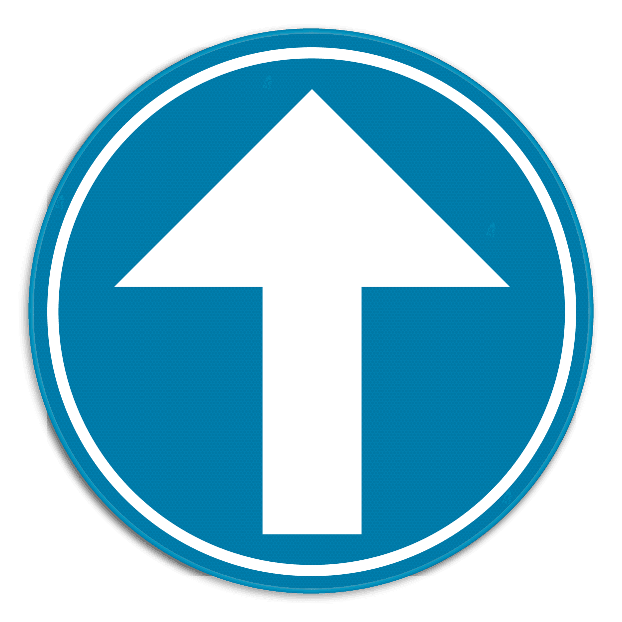 Verkeersbord SB250 D1a - Verplicht rechtdoor