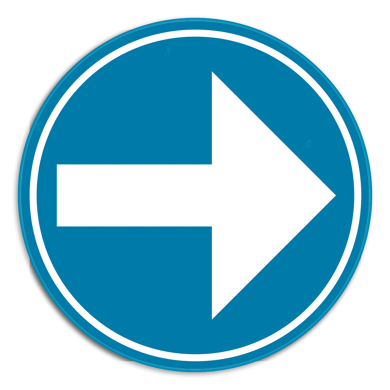 Verkeersbord SB250 D1b - Verplicht rechts