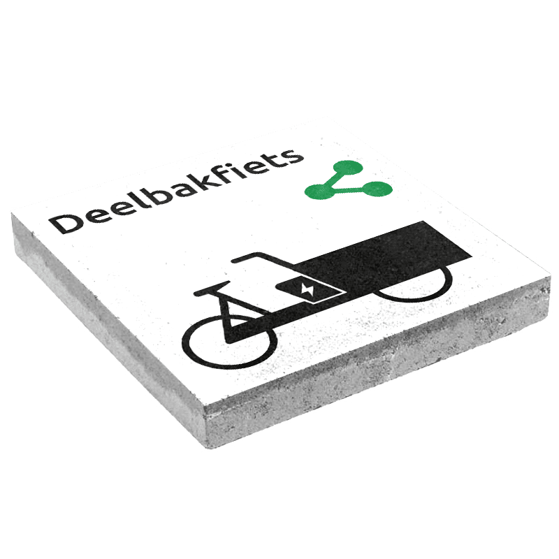 Symbooltegel 300x300mm - Aanduiding deelbakfiets