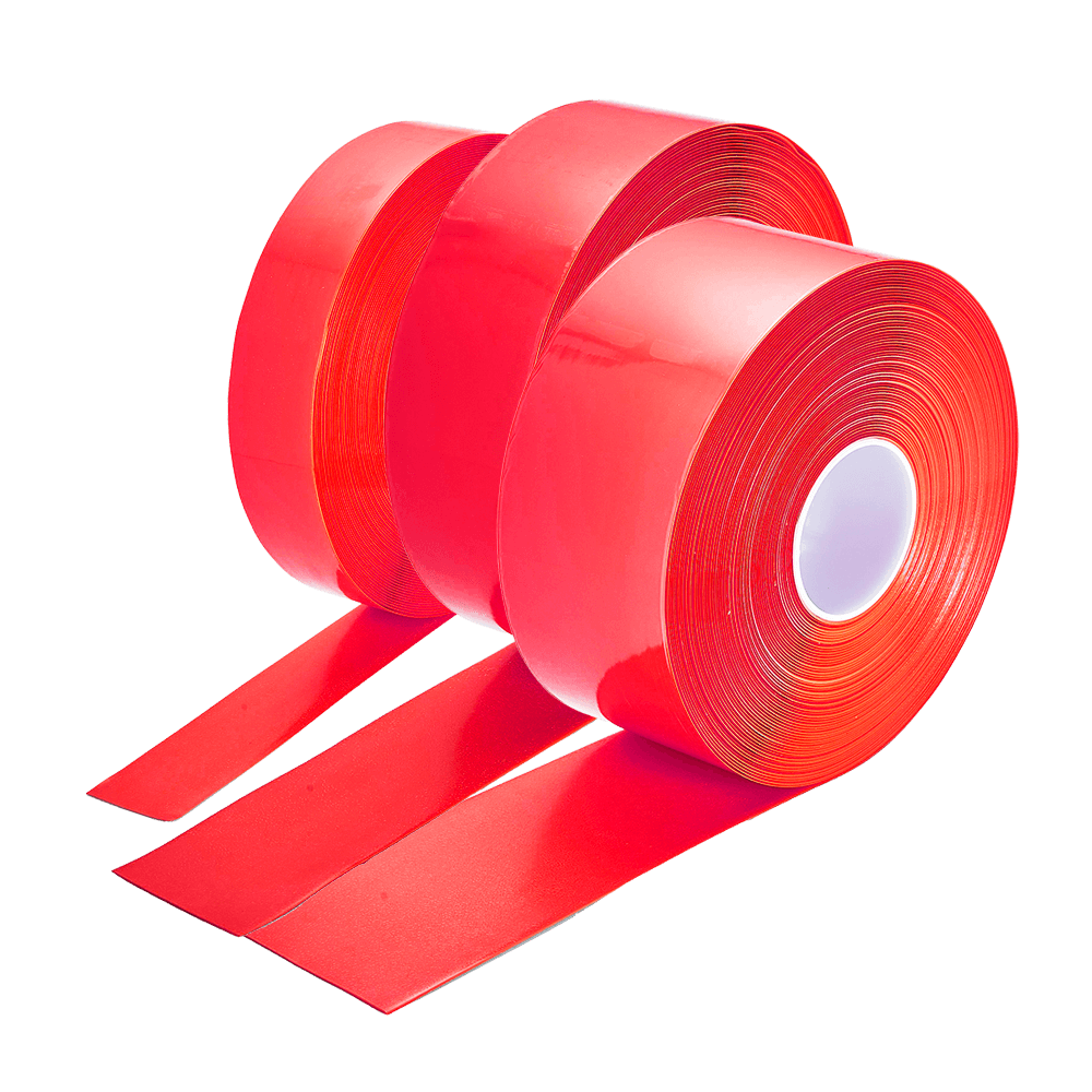 Ruban PermaStripe rouge pour marquage au sol – Rouleau 30 m