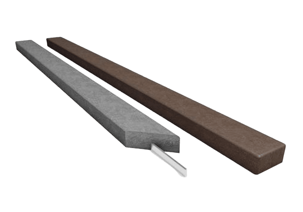 Bankprofiel plank gerecycled kunststof - 1800x120x40mm
