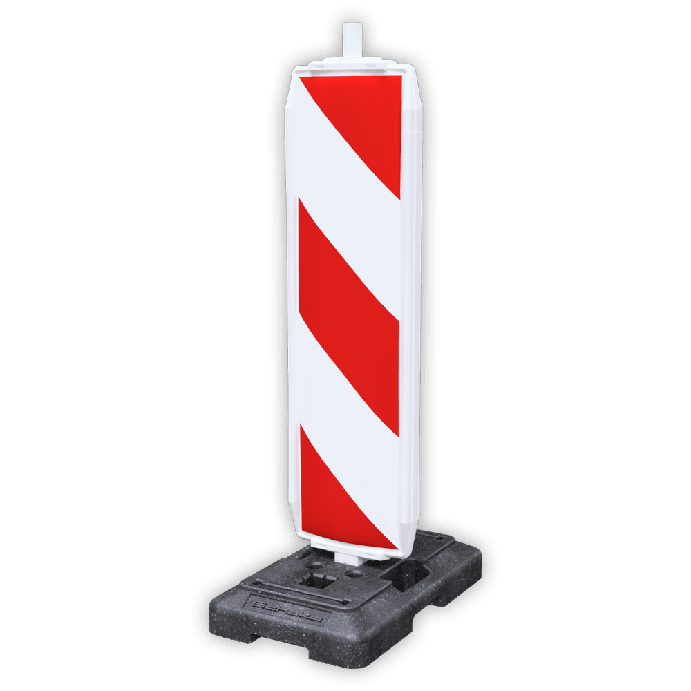 Leitbaken rechts-/linksweisend mit Fußplatte - reflektierend RA1
