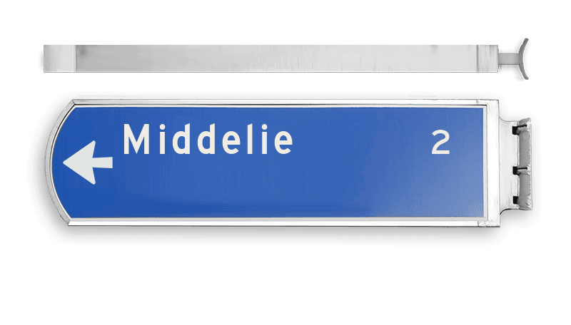 LED Lichtwegwijzer LWW2d met RVS behuizing 1875x120x580mm