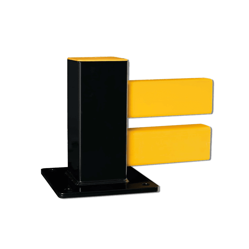 Veiligheidsrailing TS-1 (laag model) - staal/kunststof - begin/einde paal