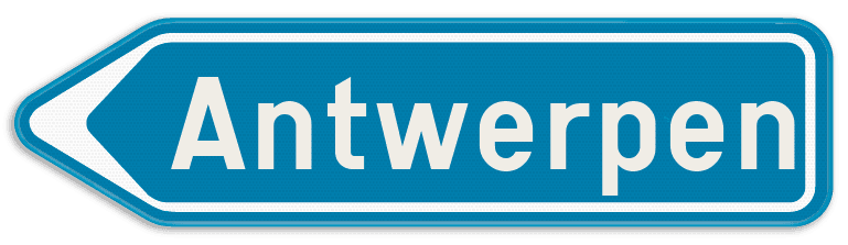 Verkeersbord SB250 F29 - Wegwijzer Links - Enkel tekst