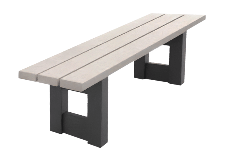 Parkbank zonder rugleuning - Bicolor - type London