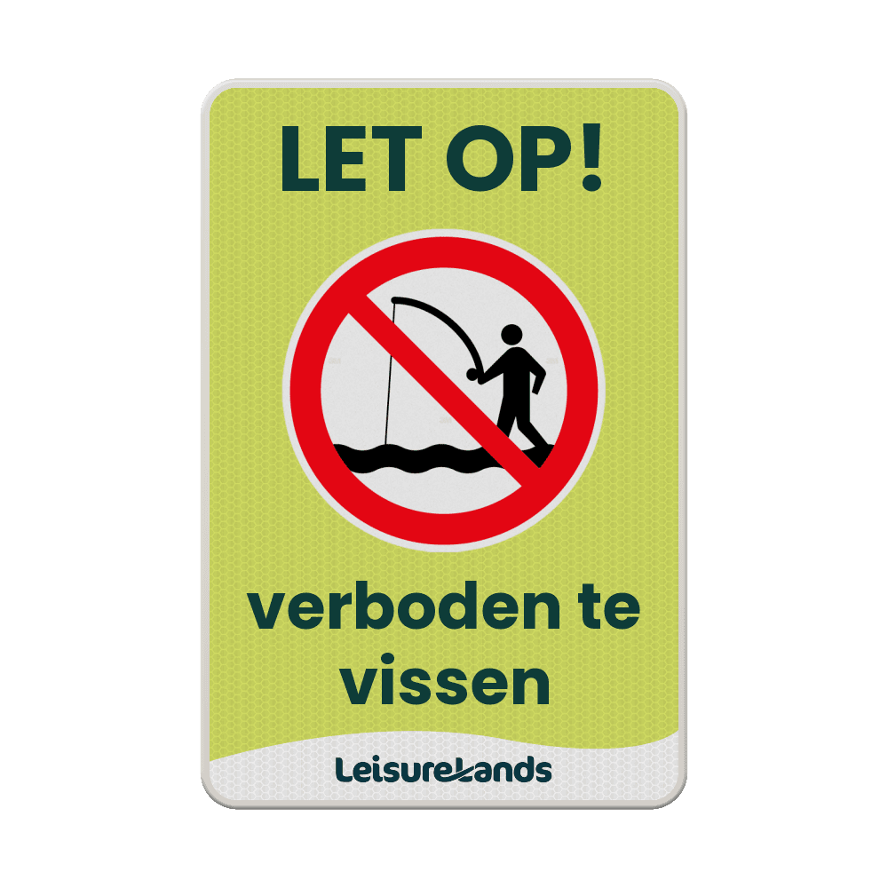 Bord DOR aluminium - vissen verboden Leisurelands - 2:3
