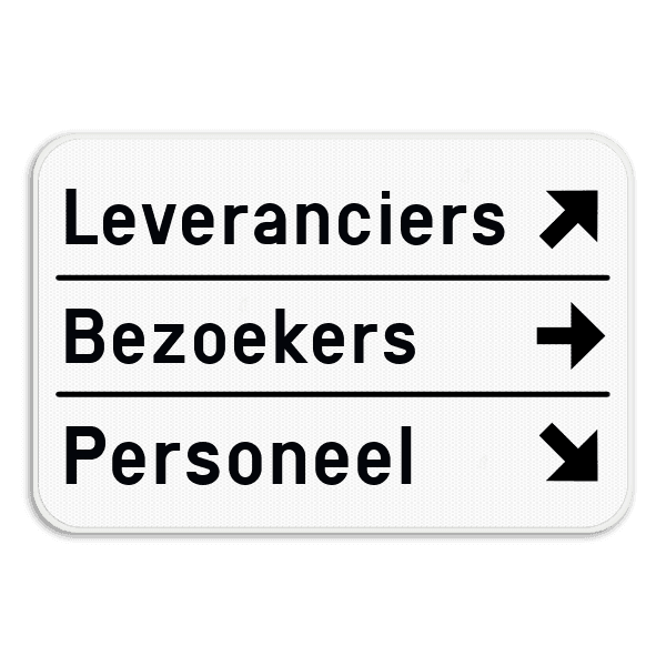 Terreinbord (3:2) - wegwijzer - personaliseerbaar