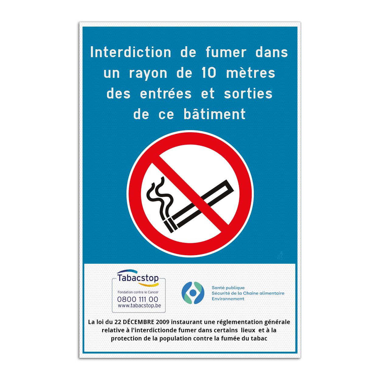 Interdiction de fumer - 10 mètres - Établissements publics