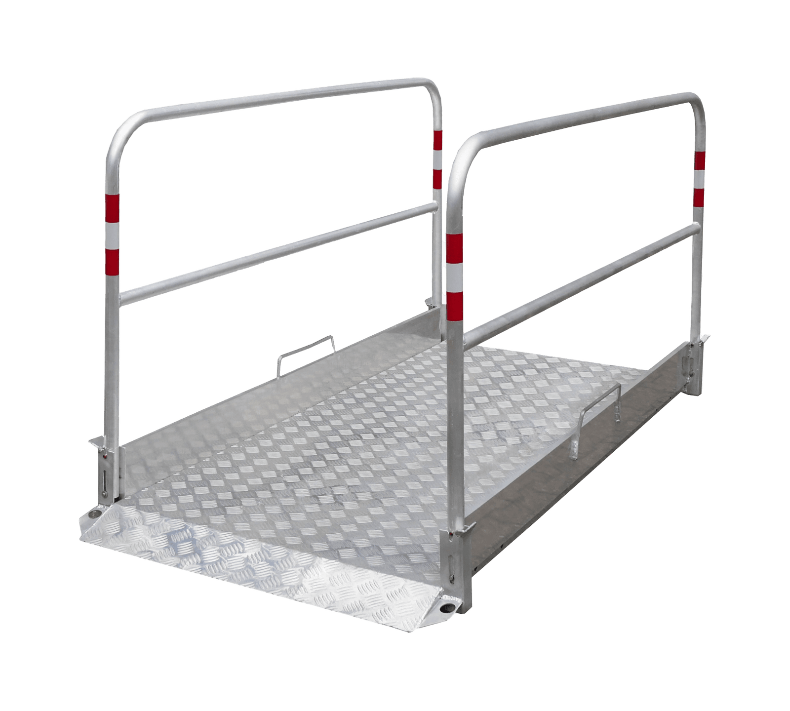 Loopbrug aluminium met leuningen inklapbaar - diverse afmetingen