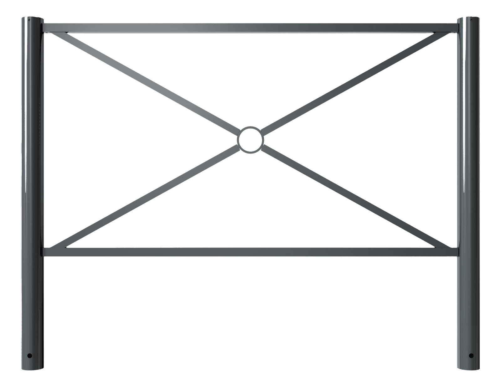 Barrière de guidage en acier avec barre centrale – 1500 x 1200 mm