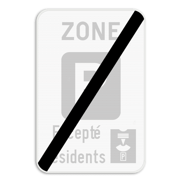Panneau SB250 - ZE9a - Disque de stationnement - Fin