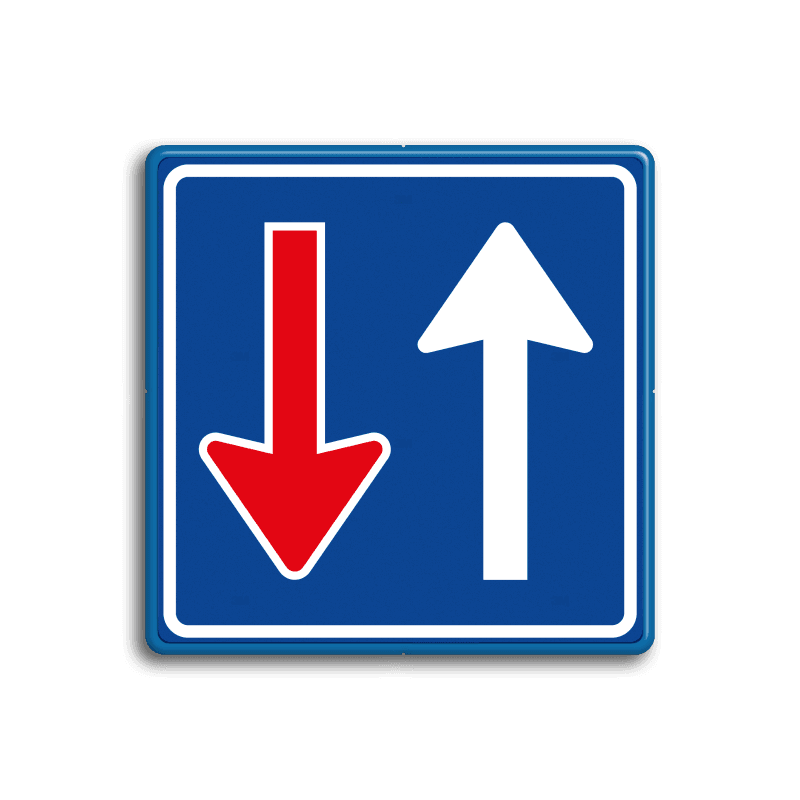 Verkeersbord tegenligger moet wachtent RVV F06 - reflecterend