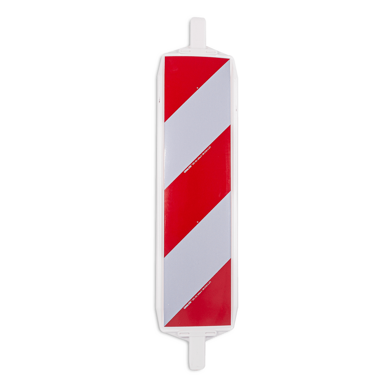 Baakschild kunststof wit/rood dubbelzijdig - klasse 2 reflecterend