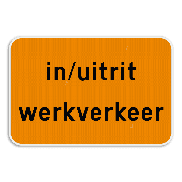 Werfbord - In- en uitrit werkverkeer