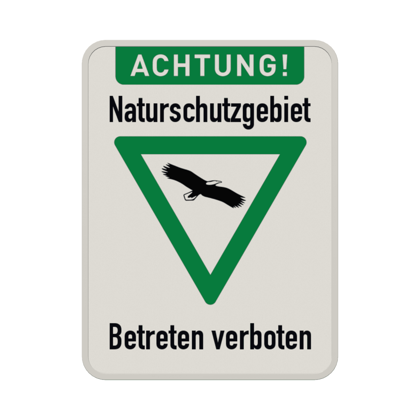 Warnschilder - ACHTUNG! Naturschutzgebiet, Betreten verboten