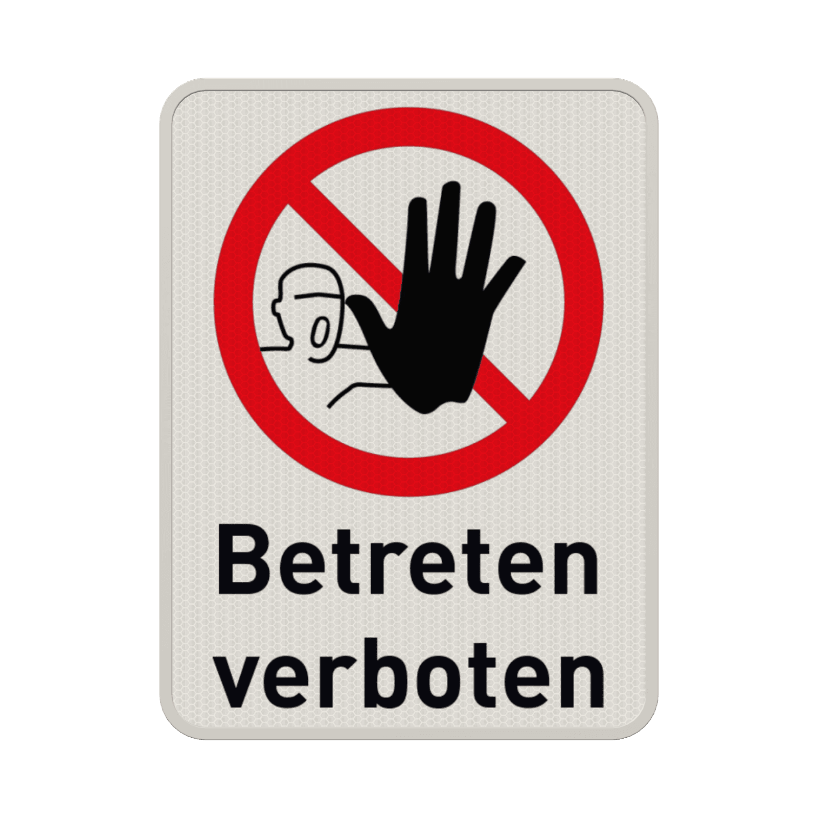 Verbotsschilder - Betreten verboten und Text